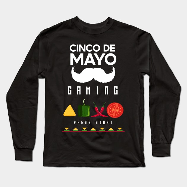 Cinco de mayo gaming Long Sleeve T-Shirt by HCreatives